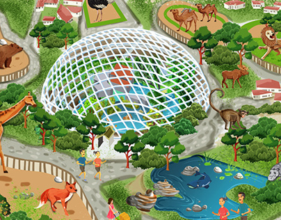 Zoo Cartoon Map