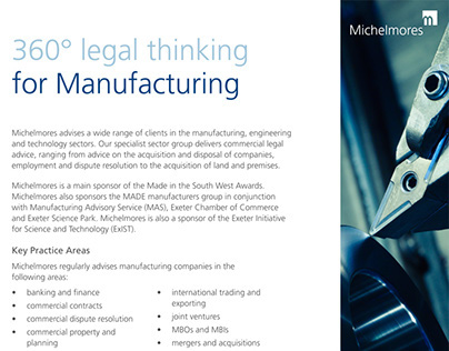 Michelmores - Manufacturing sector suite