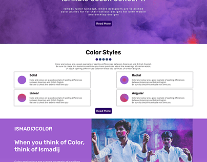 Color Picker Website Landing Page