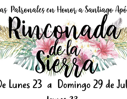 cartel fiestas rinconada de la sierra 2018