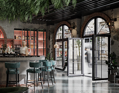 Bar / Cafe Design & Render - CGI