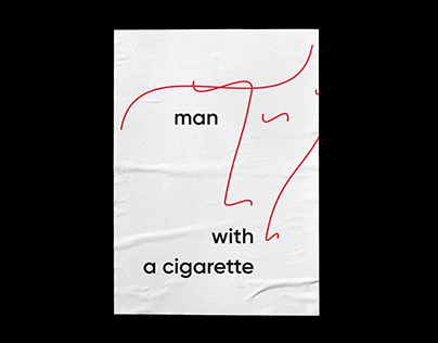poster man with a cigarette