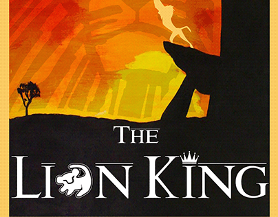 Lion King Typography Movie Poster