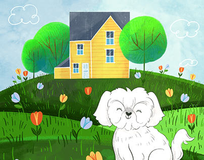 Ollie's Home-Children's Illustration