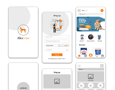 Dog Foods - App | UI with Wireframe Designer