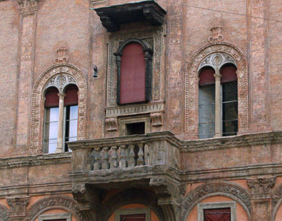 Decorative and architectural elements in stone. Bologna