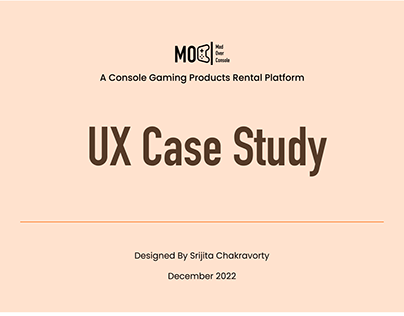 UX Case Study-Console Gaming Products Rental