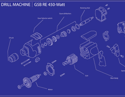 DRILL MACHINE EXPLODED VIEW
