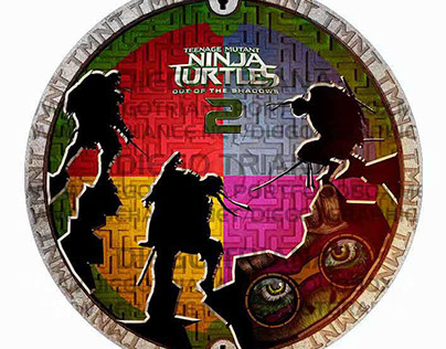 Sewer cover design for TMNT2 Movie