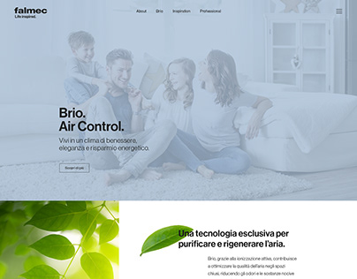 Falmec Brio Air Control - concept for product website