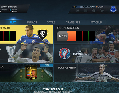 FIFA Ultimate Team WEB APP - Concept on Behance