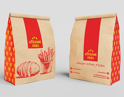 Kraftpaper Bag Design I For Awesome Fries