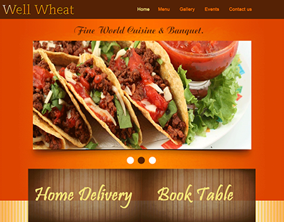 Web templates - Restaurant  - Photoshop