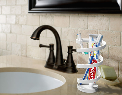 Helix: toothbrush holder and clean companion