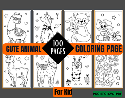 Mix Cute Animal Coloring Page - Vol 04