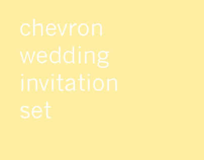 chevron wedding invitation set