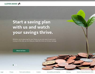 Lloyds Bank landing page (concept redesign)