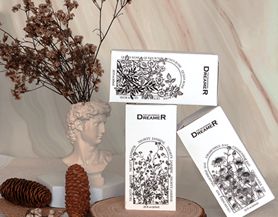 "Dreamer" Aroma Scent - Package design, dielines.