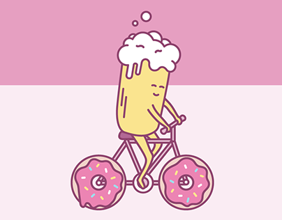 Donuts x Beer – illustration