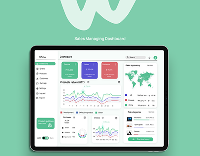 WISE - Sales Managing Dashboard