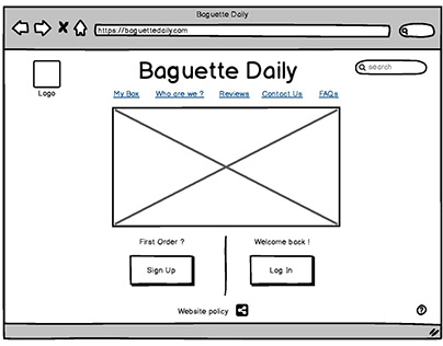 Baguette Daily - WIREFRAMES 2/3 (UX)