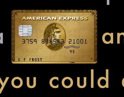 American Express. Gold card.