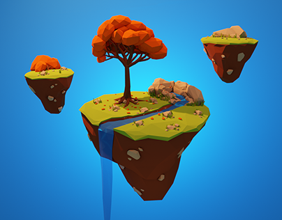 [Low Poly] Floating islands