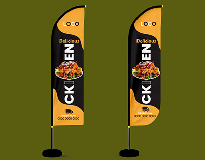 Food Feather Flag Design