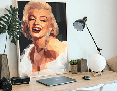 Marilyn Monroe Polygon Art