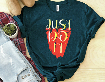 Just do it typography t shirt design