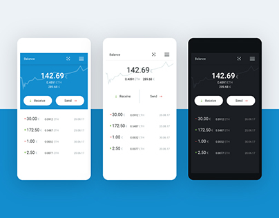 Pillar - cryptocurrency mobile wallet concept