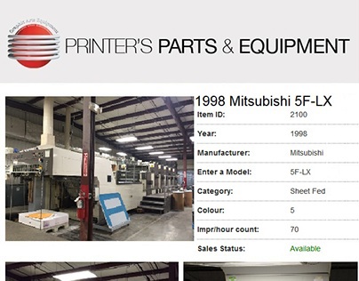 1998 Mitsubishi 5F-LX by Printers Parts & Equipment
