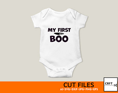 My First Boo SVG Cut Files for Halloween