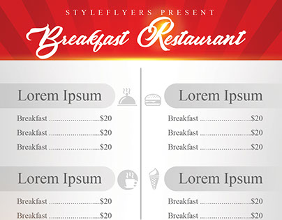 Breakfast Restaurant PSD Flyer Template