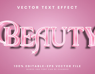 Beauty 3d editable text style Template