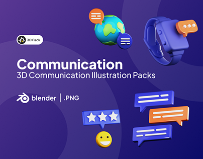 3D Communication Illustration