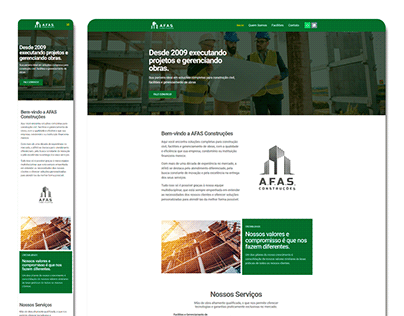 Site Para Empresas de Construção e Arquitetura: Afas