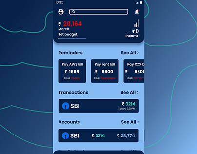 Transaction and credit card management app