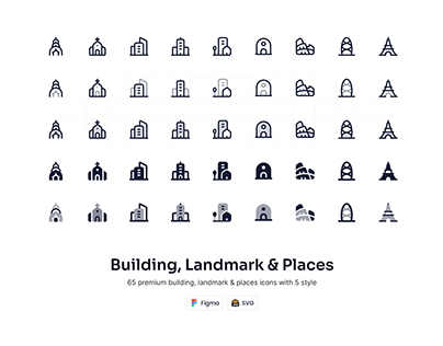 Building, Landmark & Places Icons
