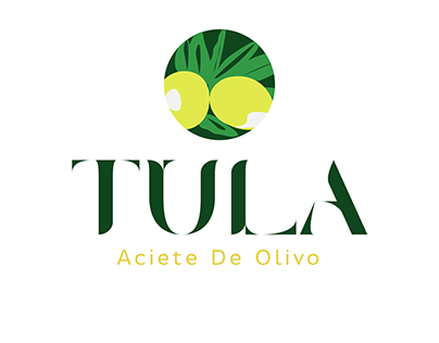 Tula olive oil logo and visual branding
