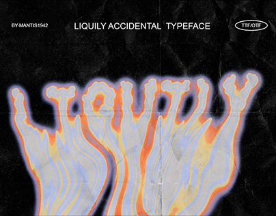 !FREE FONT! LIQUILY ACCIDENTAL TYPEFACE