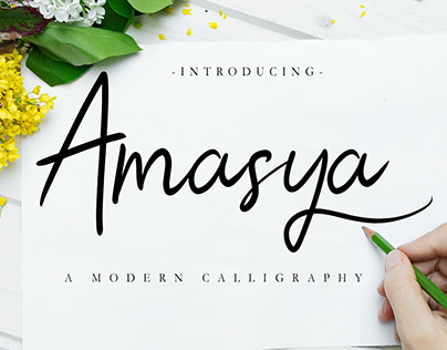 AMASYA - MODERN CALLIGRAPHY FREE FONT
