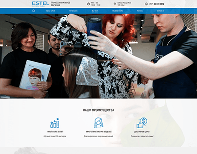 Дизайн сайта для школы колористики "Estel"