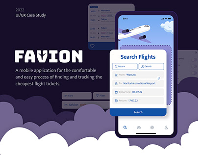 Project thumbnail - FAVION | App for Finding Cheap Flights