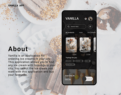 Ice cream app design