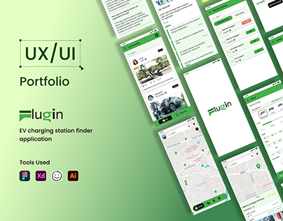 Plugin - EV charging station finder app UX/UI Portfolio