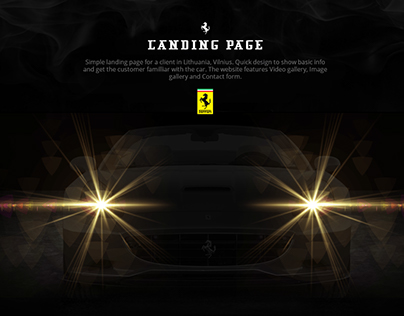 Ferrari Car Rent - Landing Page