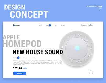 Wed design concept website for digital.c store