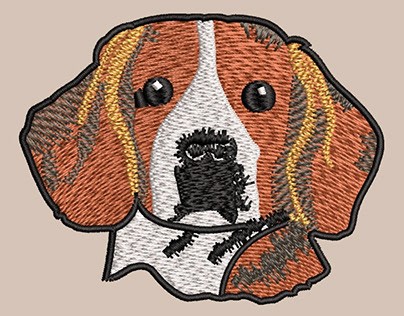 Free Cute Face Dog Digitized Embroidery Design