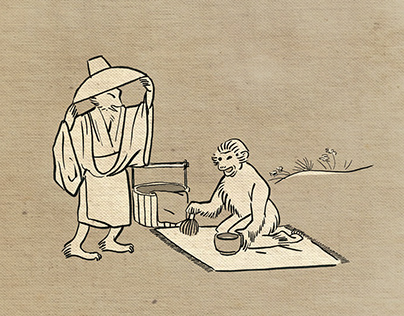 Old Japanese Style Illustration